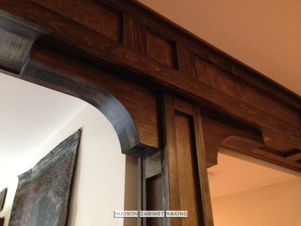 ceiling beams with column wrap