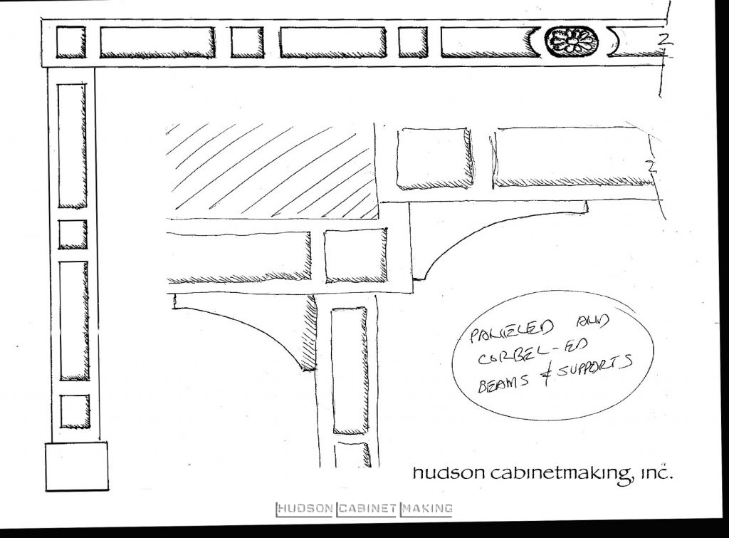 Ceiling Beam Designs sketches