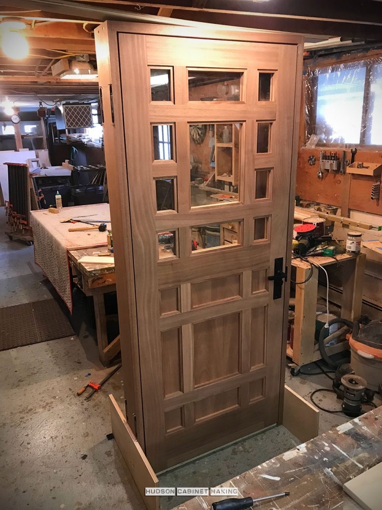 mahogany entry door with jamb