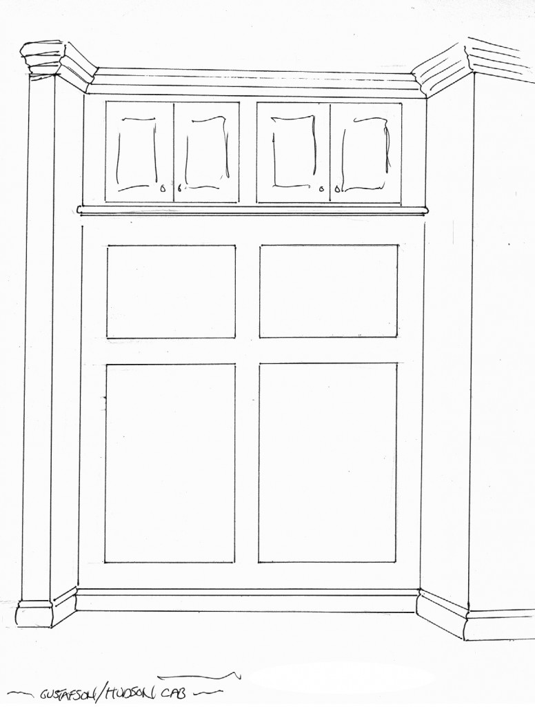 Murphy bed panel rendering