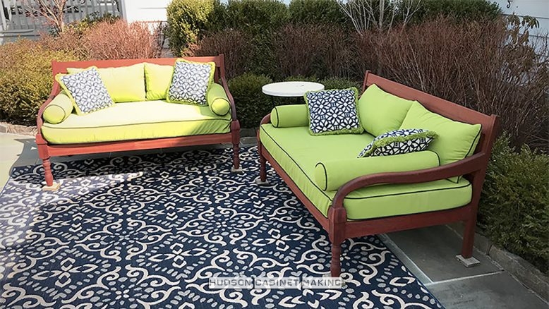 outdoor wood loveseats